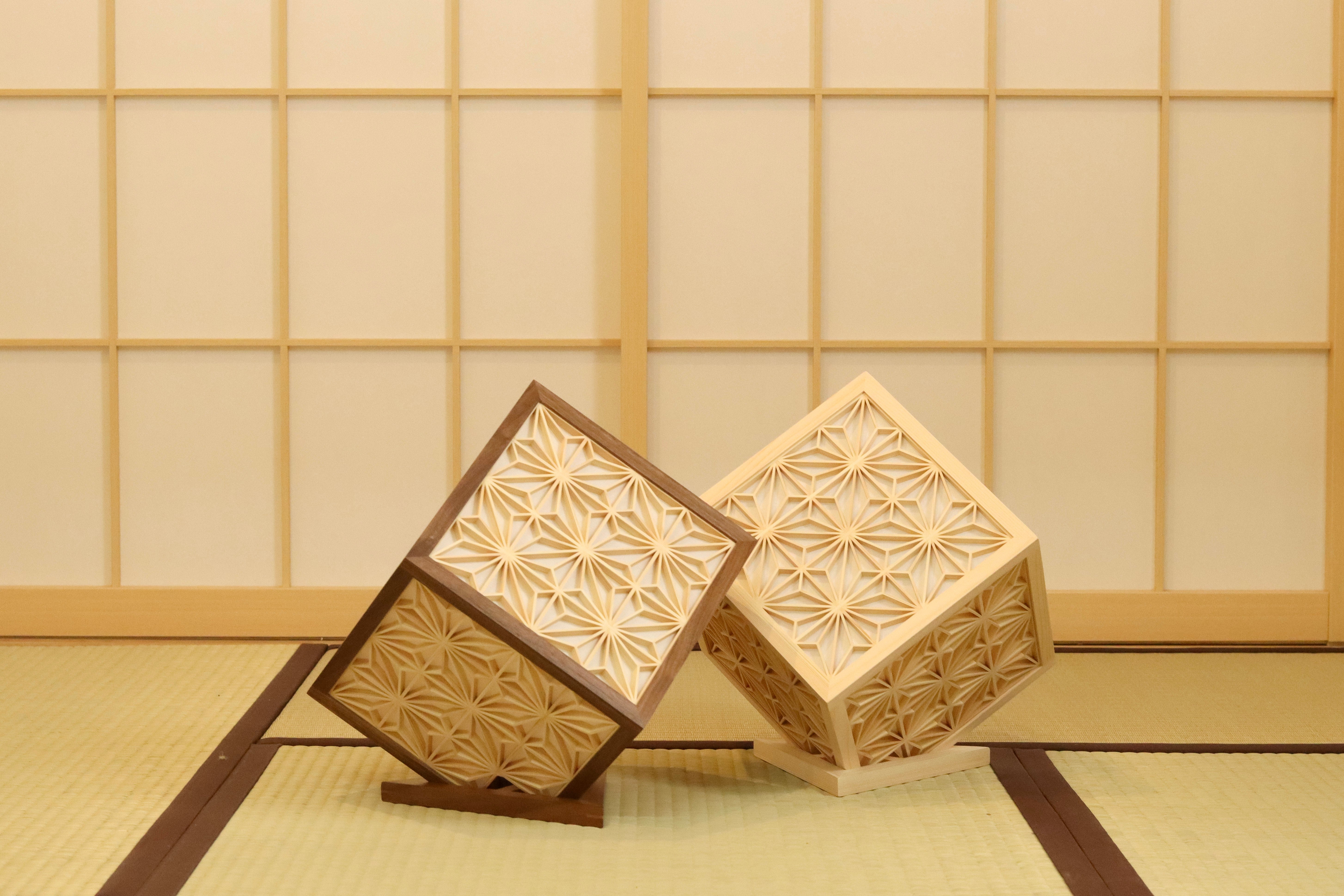 組子ランプ ひのき – まほろば