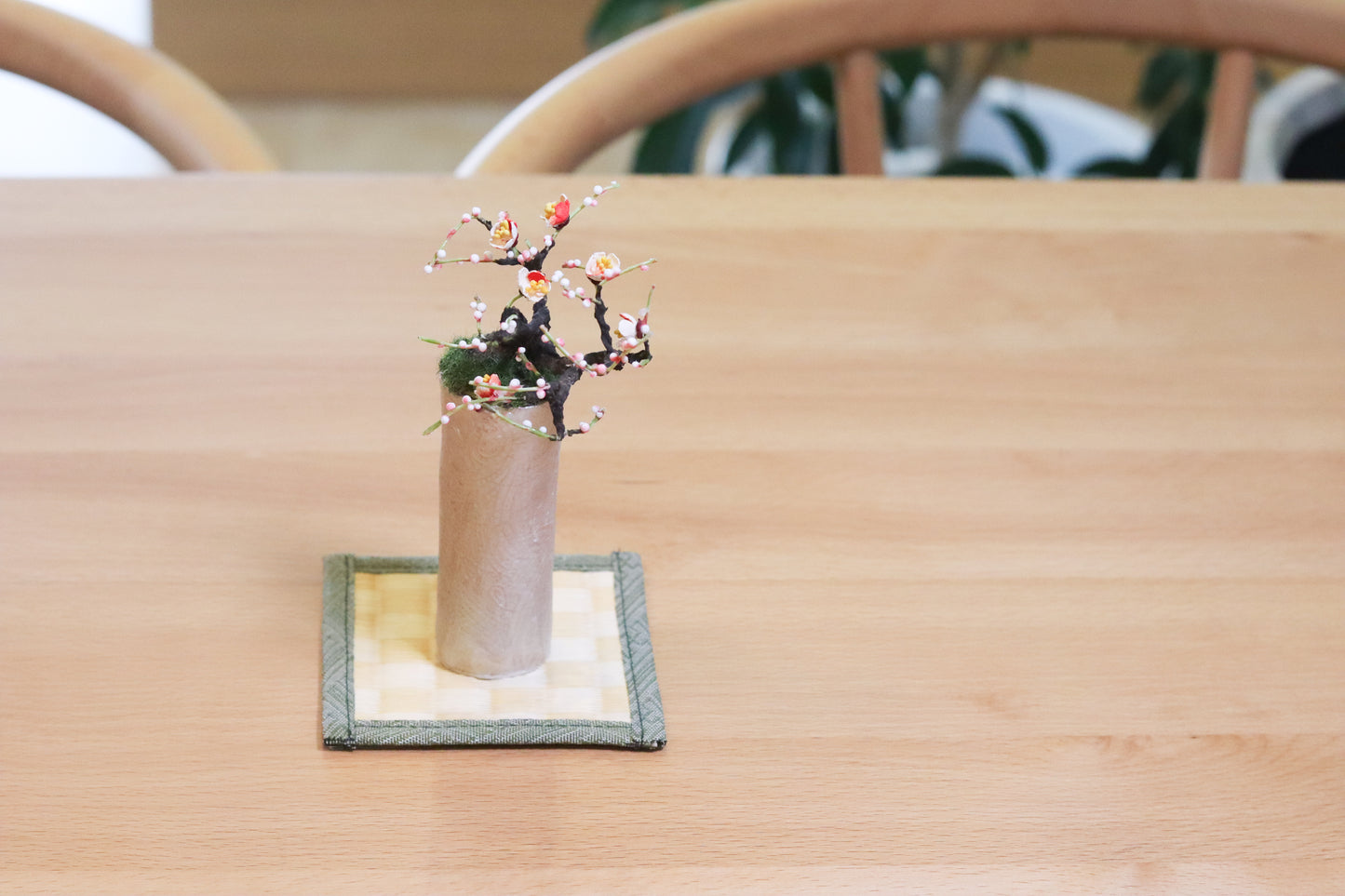 畳コースター　市松鳥の子-IchimatsuTorinoko-　2枚セット