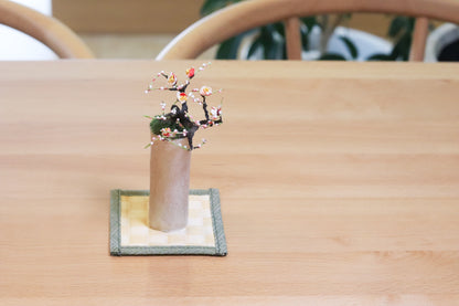 畳コースター　市松鳥の子-IchimatsuTorinoko-　2枚セット